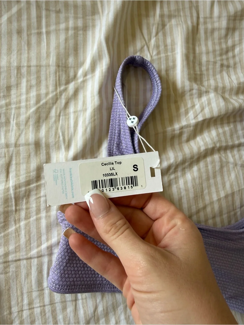 Lilac Frankie’s bikinis top